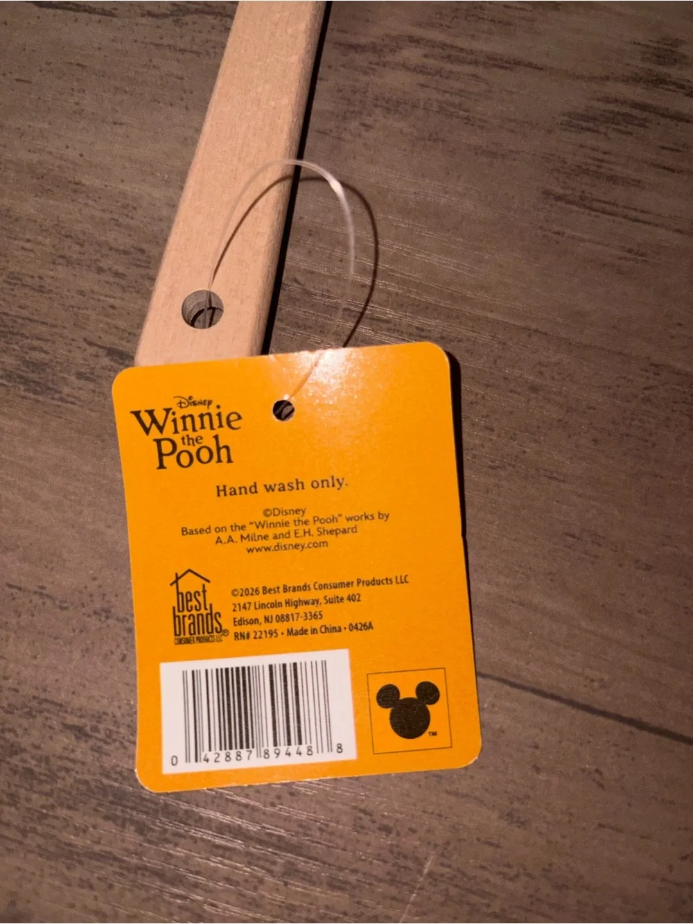 🏝️🎉 Disney Winnie the Pooh Mini Wooden Spatula NWT Kitchen Utensil